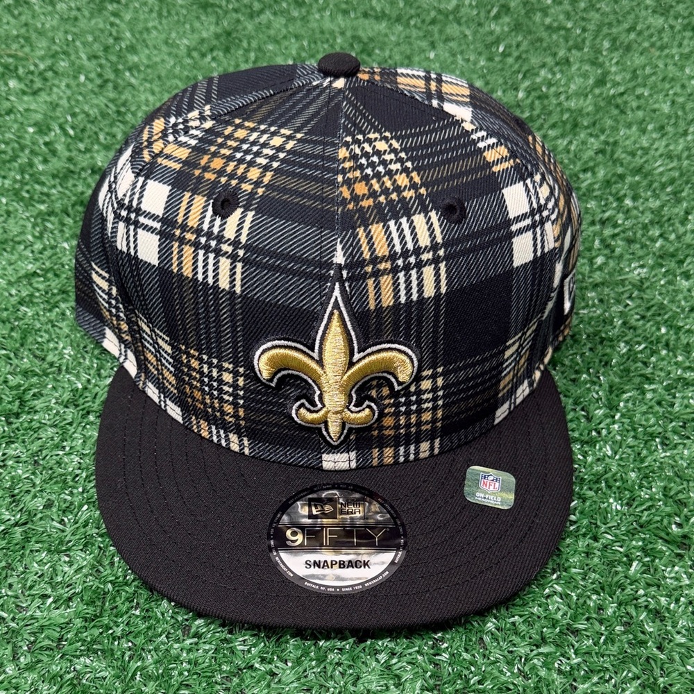 New Era 9FIFTY Plaid New Orleans Saints Snapback Hat NWT